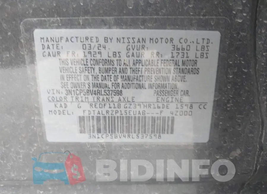 3N1CP5BV4RL537598 Photo# 9