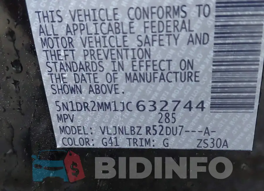 5N1DR2MM1JC632744 Photo# 9