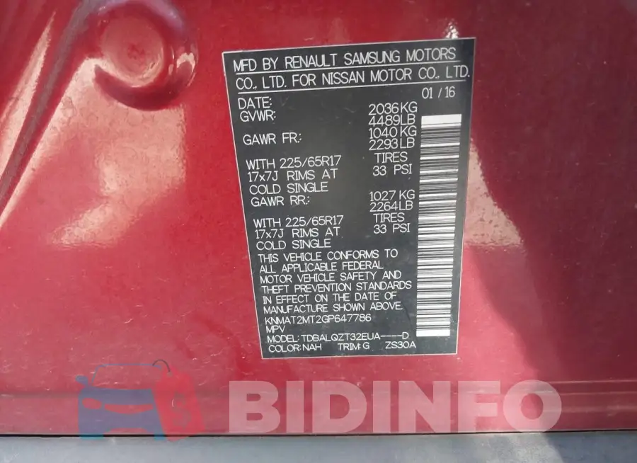 KNMAT2MT2GP647786 Photo# 9