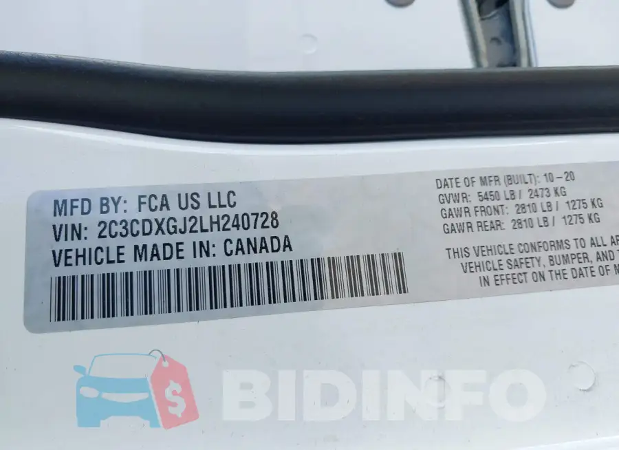 2C3CDXGJ2LH240728 Photo# 9