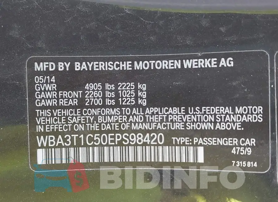 WBA3T1C50EPS98420 Photo# 9