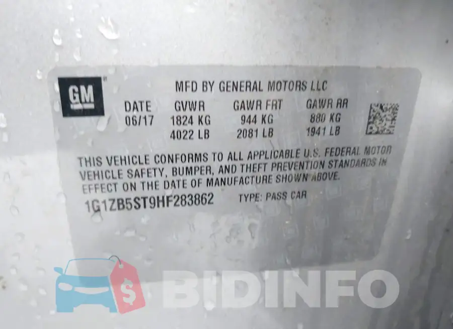 1G1ZB5ST9HF283862 Photo# 9