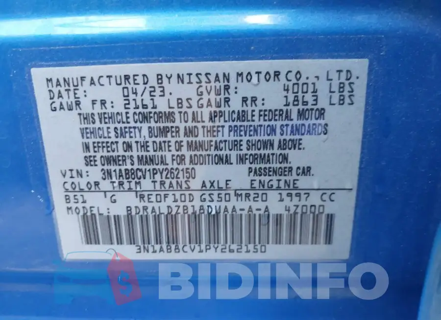 3N1AB8CV1PY262150 Photo# 9