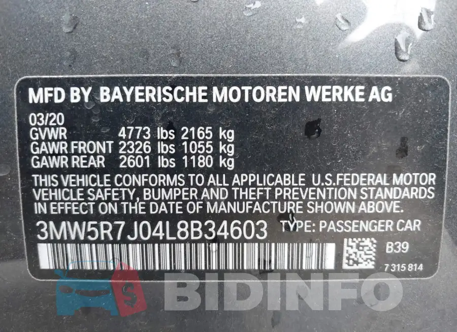 3MW5R7J04L8B34603 Photo# 9