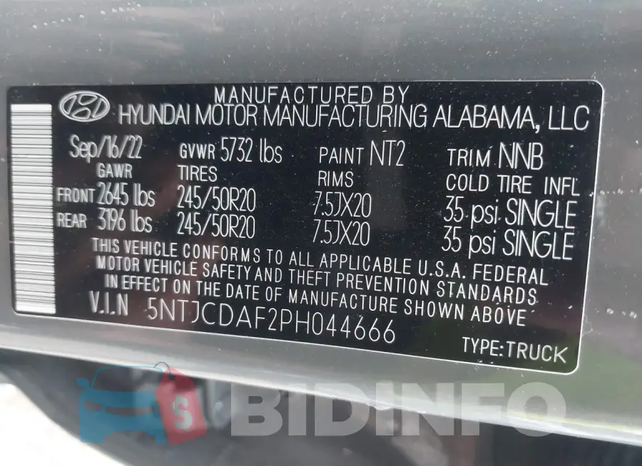 5NTJCDAF2PH044666 Photo# 9