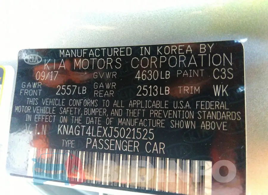 KNAGT4LEXJ5021525 Photo# 9