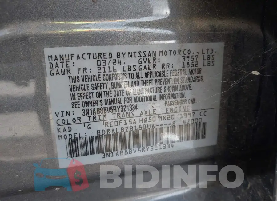 3N1AB8BV5RY321334 Photo# 9