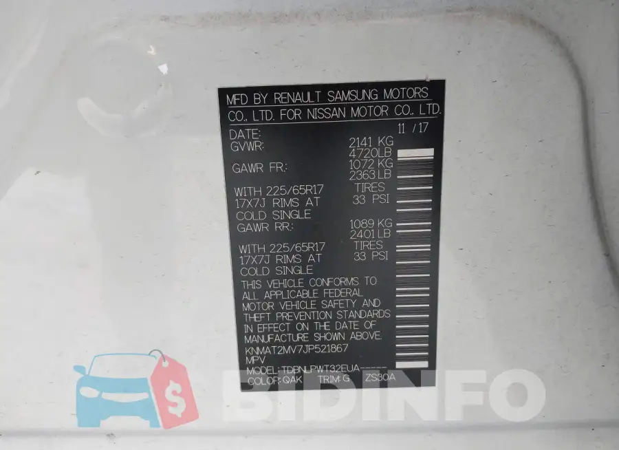 KNMAT2MV7JP521867 Photo# 9