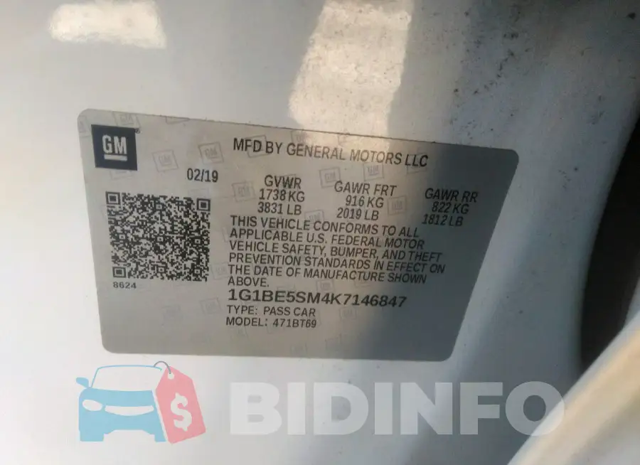 1G1BE5SM4K7146847 Photo# 8