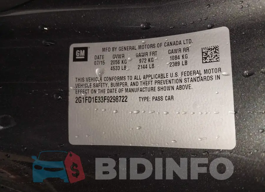 2G1FD1E33F9298722 Photo# 9