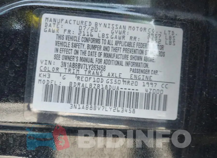 3N1AB8BV7LY263458 Photo# 9