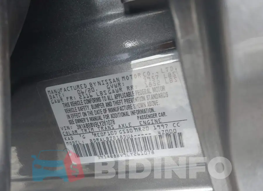 3N1AB8BV9LY261078 Photo# 9