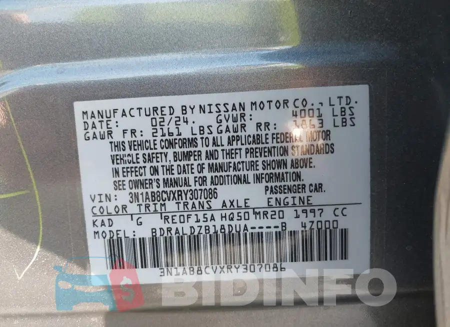 3N1AB8CVXRY307086 Photo# 9