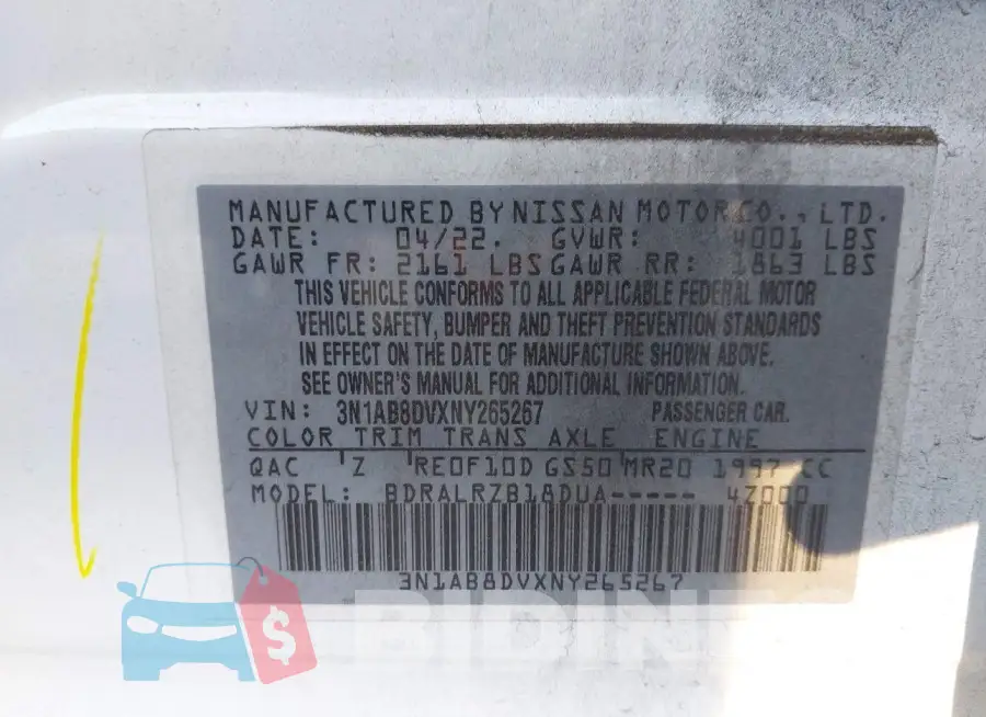 3N1AB8DVXNY265267 Photo# 9