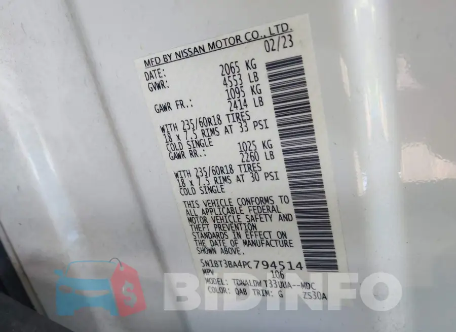 5N1BT3BA4PC794514 Photo# 9