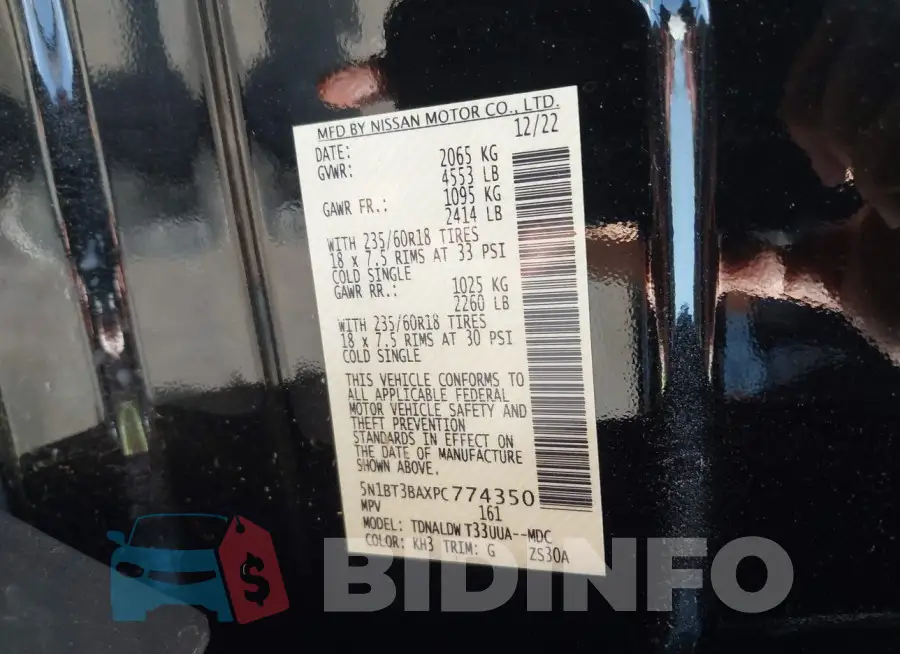 5N1BT3BAXPC774350 Photo# 9