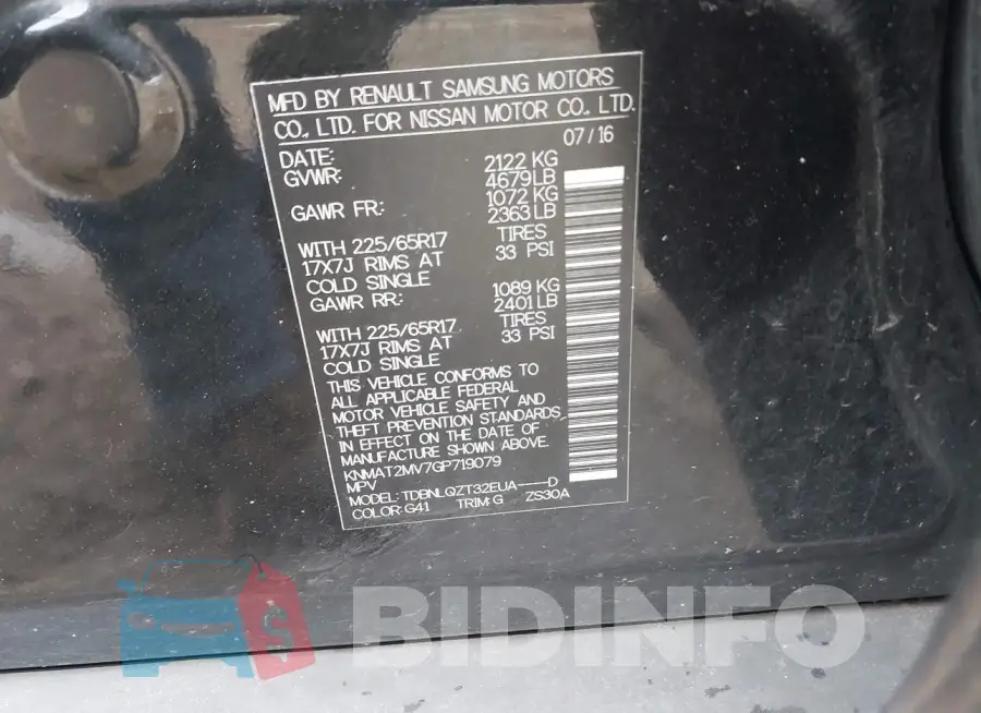 KNMAT2MV7GP719079 Photo# 9