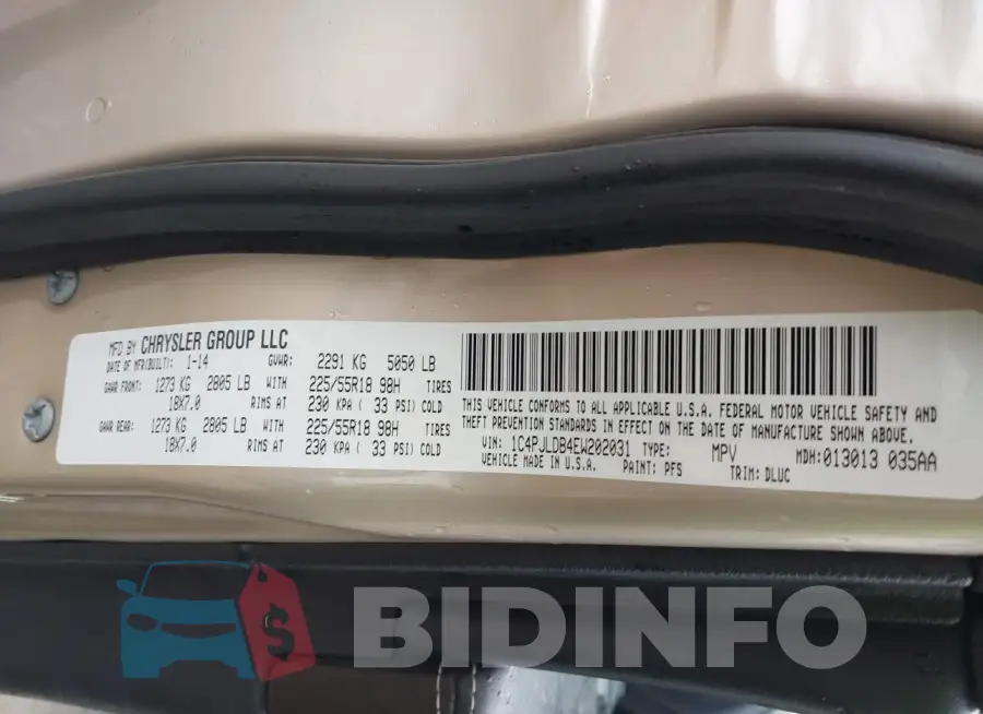 1C4PJLDB4EW202031 Photo# 9