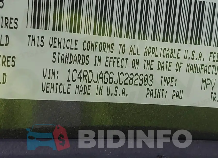 1C4RDJAG6JC282903 Photo# 9