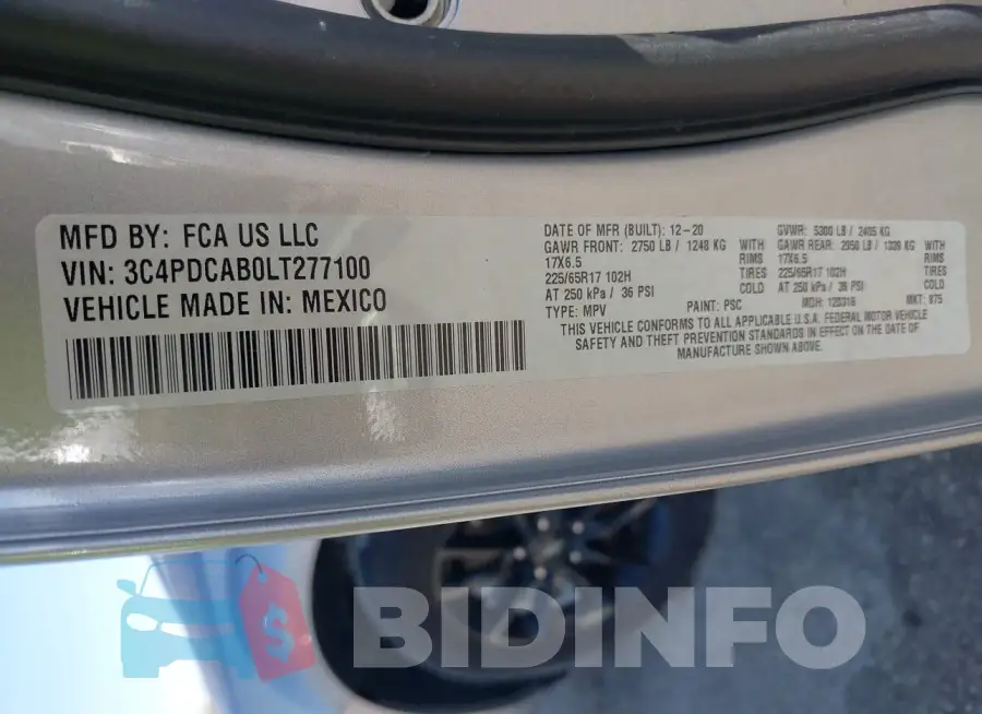 3C4PDCAB0LT277100 Photo# 9