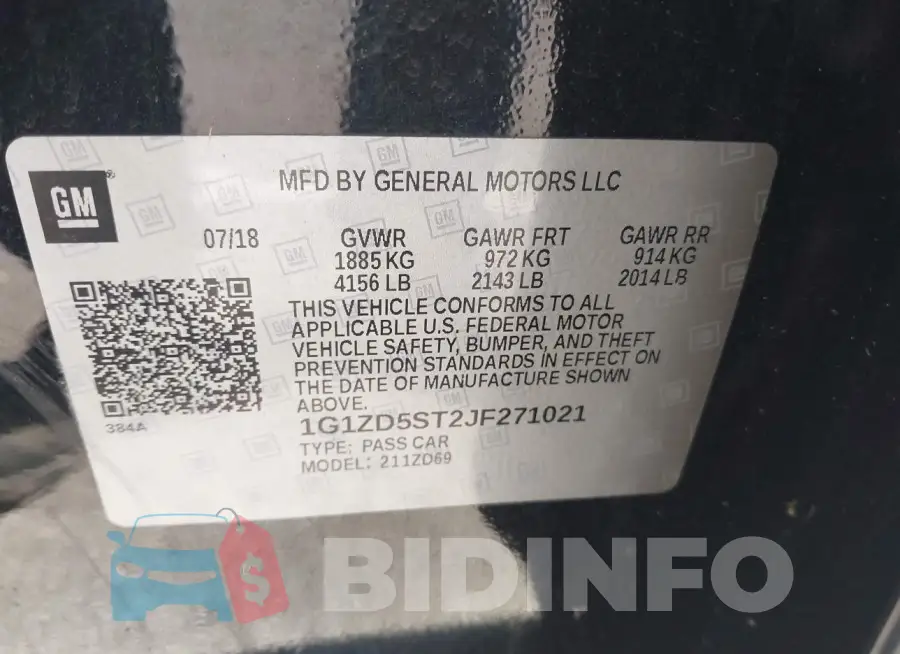 1G1ZD5ST2JF271021 Photo# 9