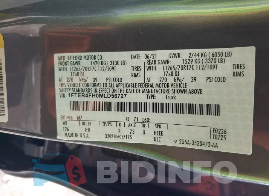 1FTER4FH0MLD56727 Photo# 9