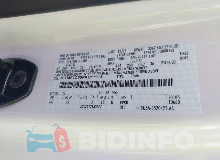1FTMF1C50PKG17913 Photo# 9