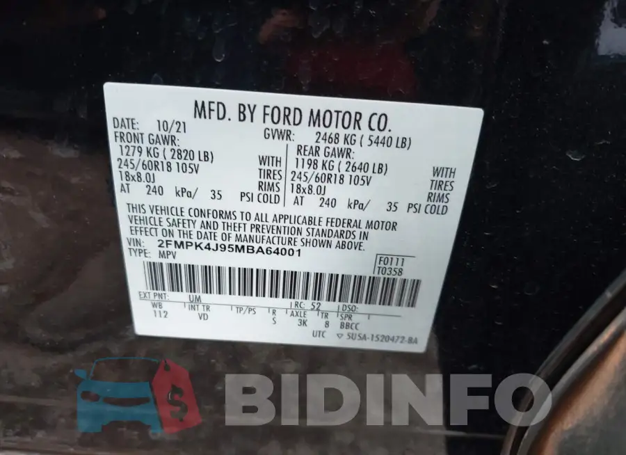 2FMPK4J95MBA64001 Photo# 9