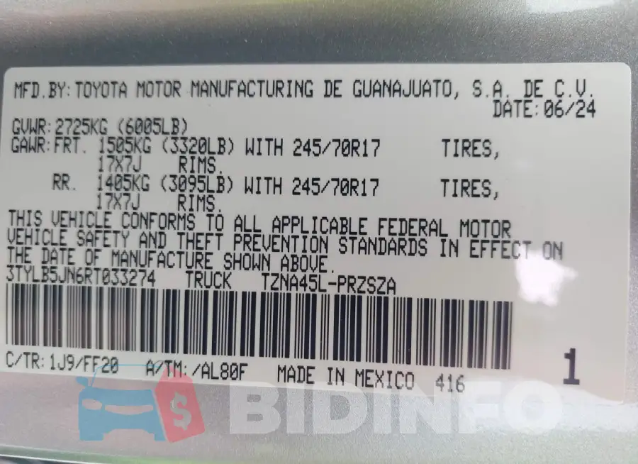 3TYLB5JN6RT033274 Photo# 9
