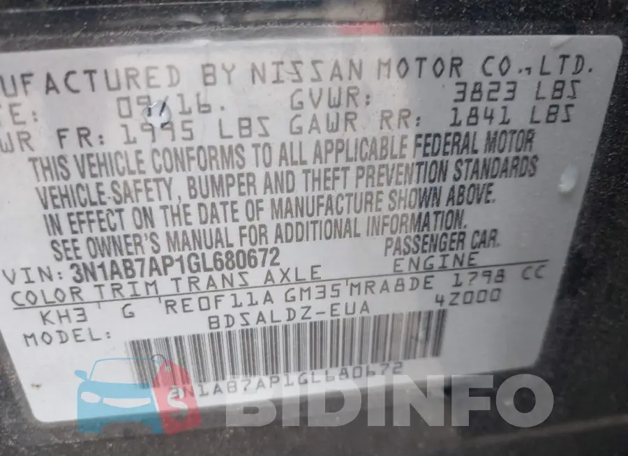 3N1AB7AP1GL680672 Photo# 9