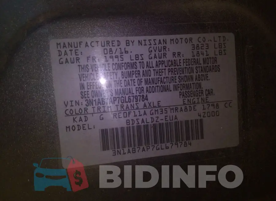 3N1AB7AP7GL679784 Photo# 9