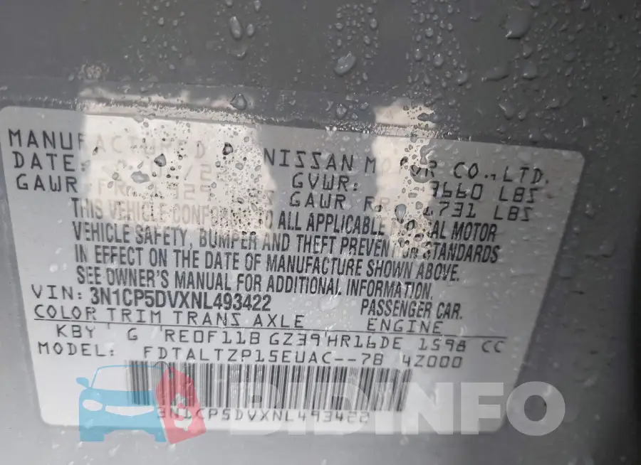 3N1CP5DVXNL493422 Photo# 9
