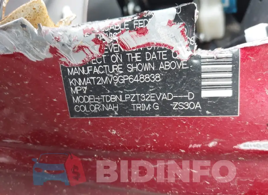 KNMAT2MV9GP648838 Photo# 9