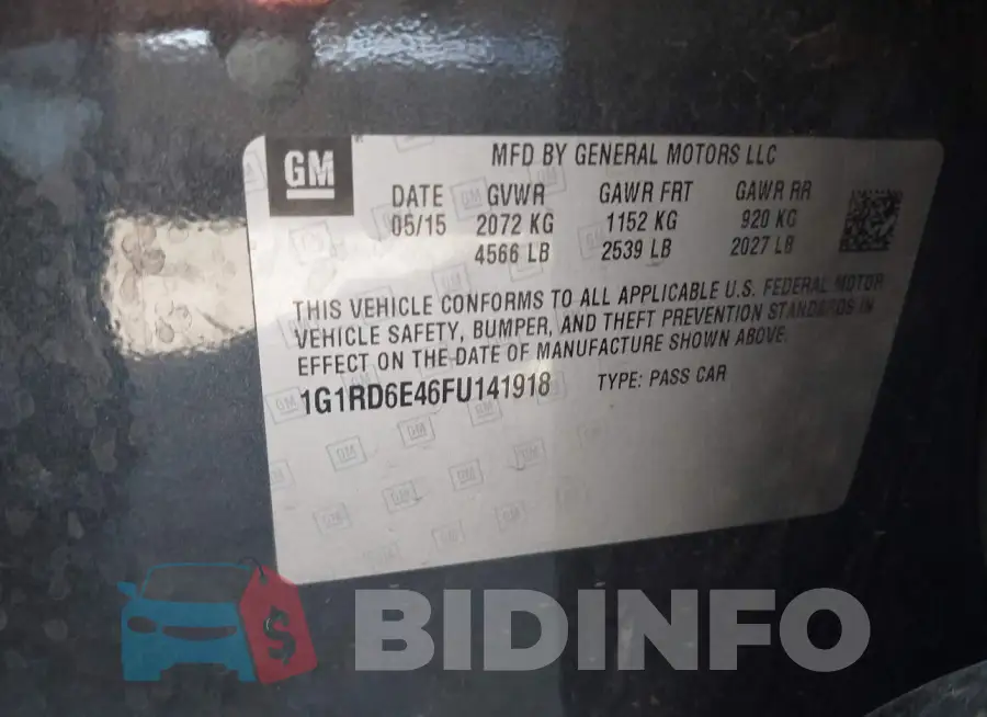 1G1RD6E46FU141918 Photo# 9