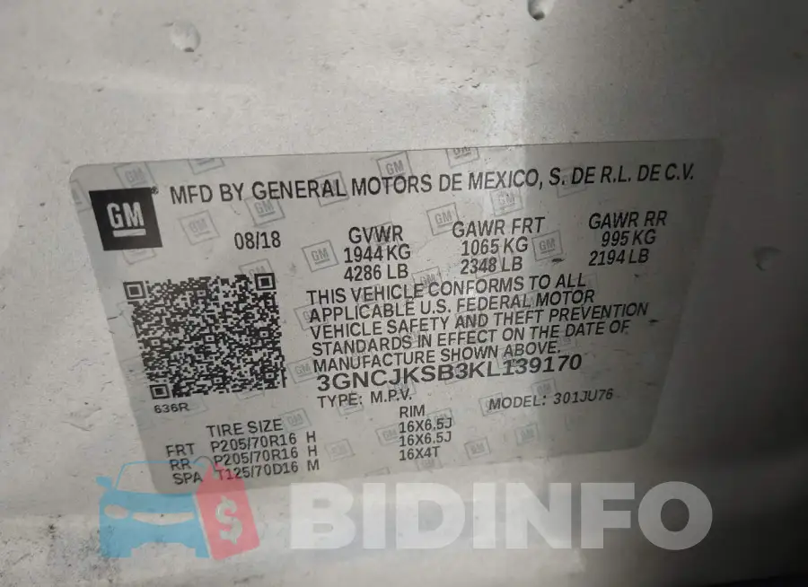 3GNCJKSB3KL139170 Photo# 9