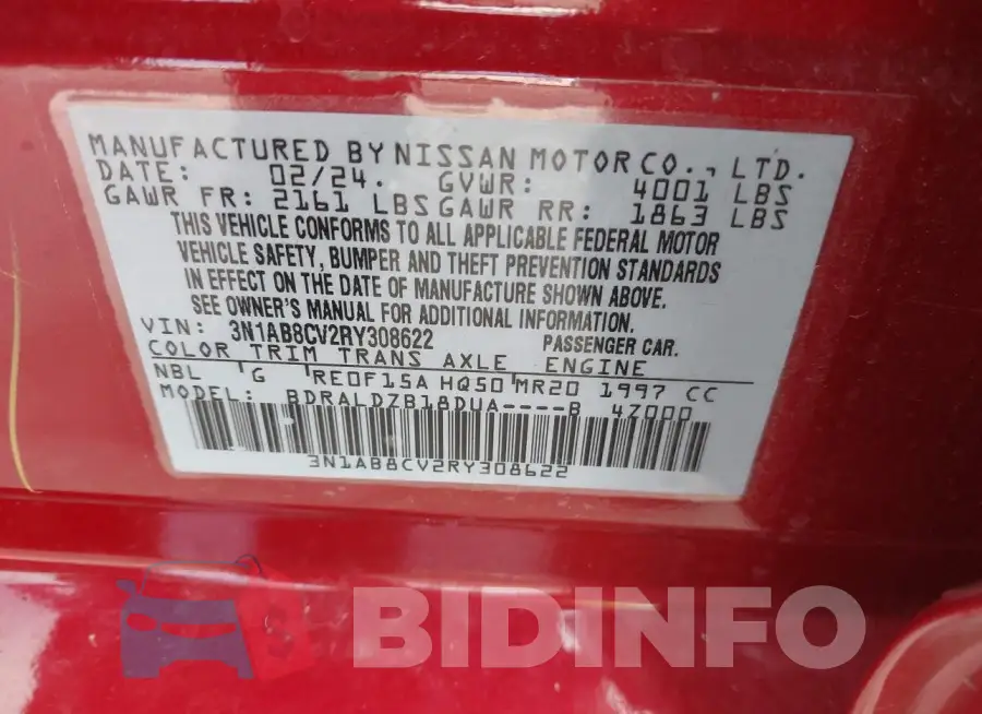 3N1AB8CV2RY308622 Photo# 9