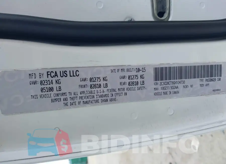 2C3CDXL97MH555067 Photo# 9