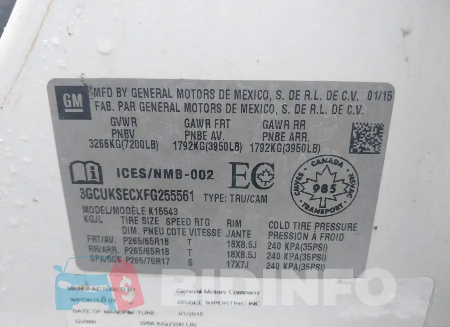 3GCUKSECXFG255561 Photo# 9