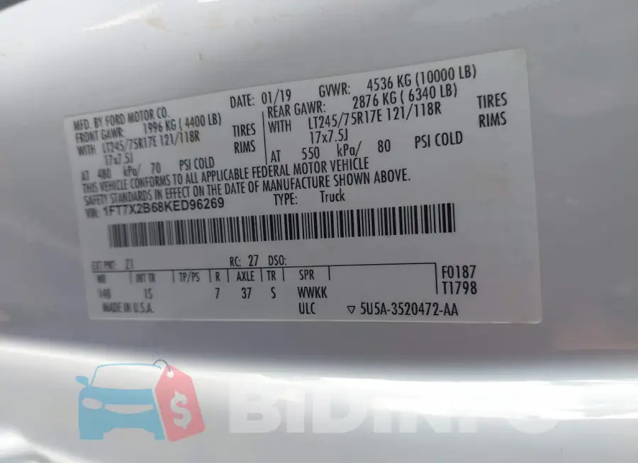 1FT7X2B68KED96269 Photo# 9
