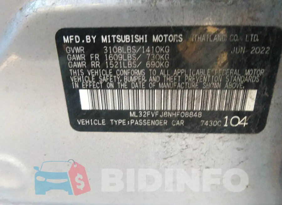 ML32FVFJ8NHF08848 Photo# 9