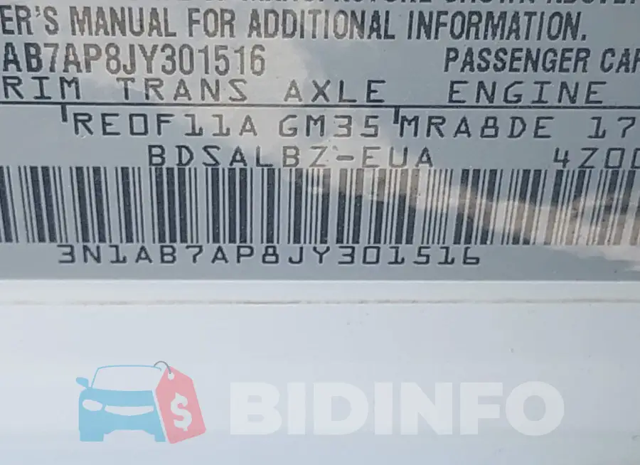3N1AB7AP8JY301516 Photo# 9