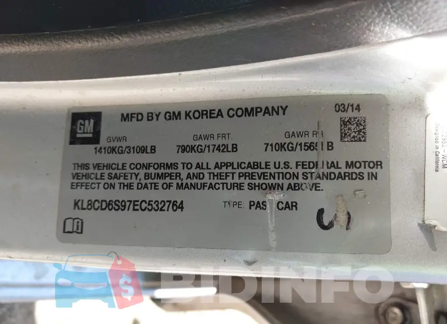 KL8CD6S97EC532764 Photo# 9