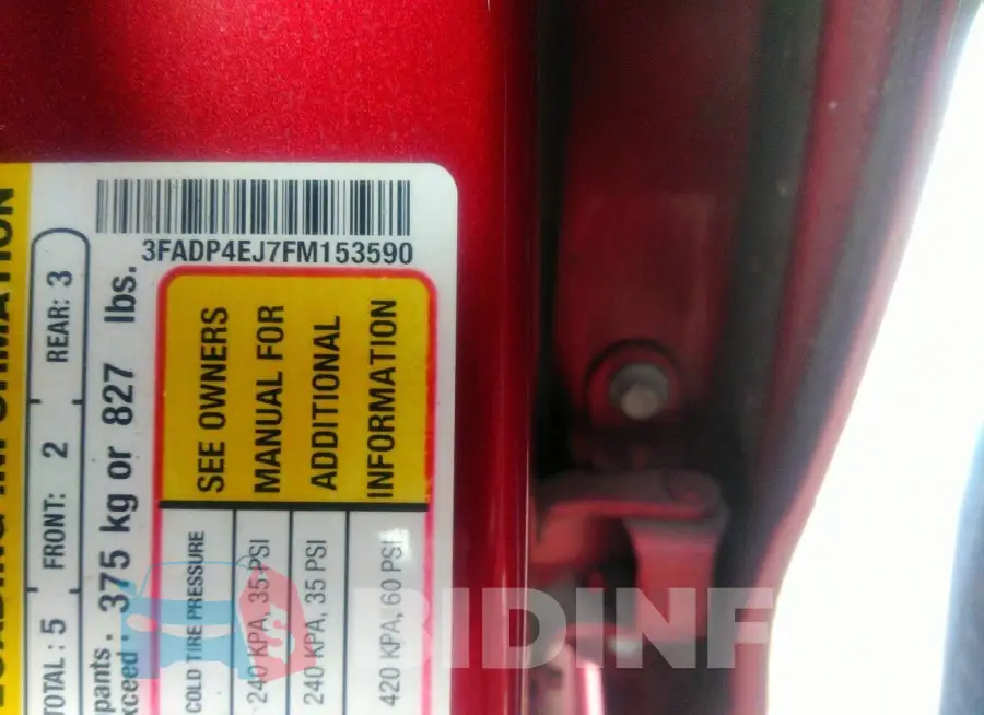 3FADP4EJ7FM153590 Photo# 9