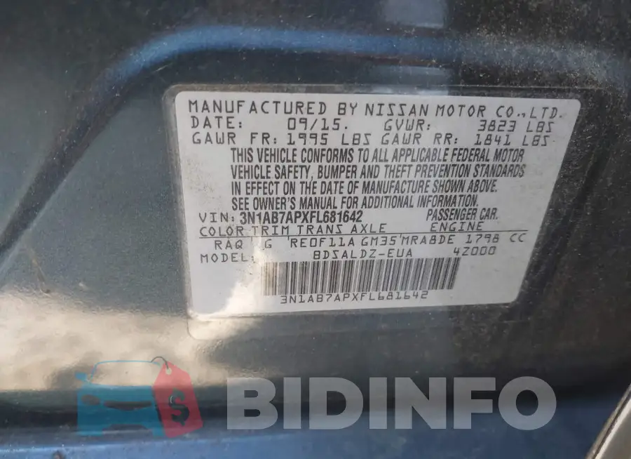3N1AB7APXFL681642 Photo# 9