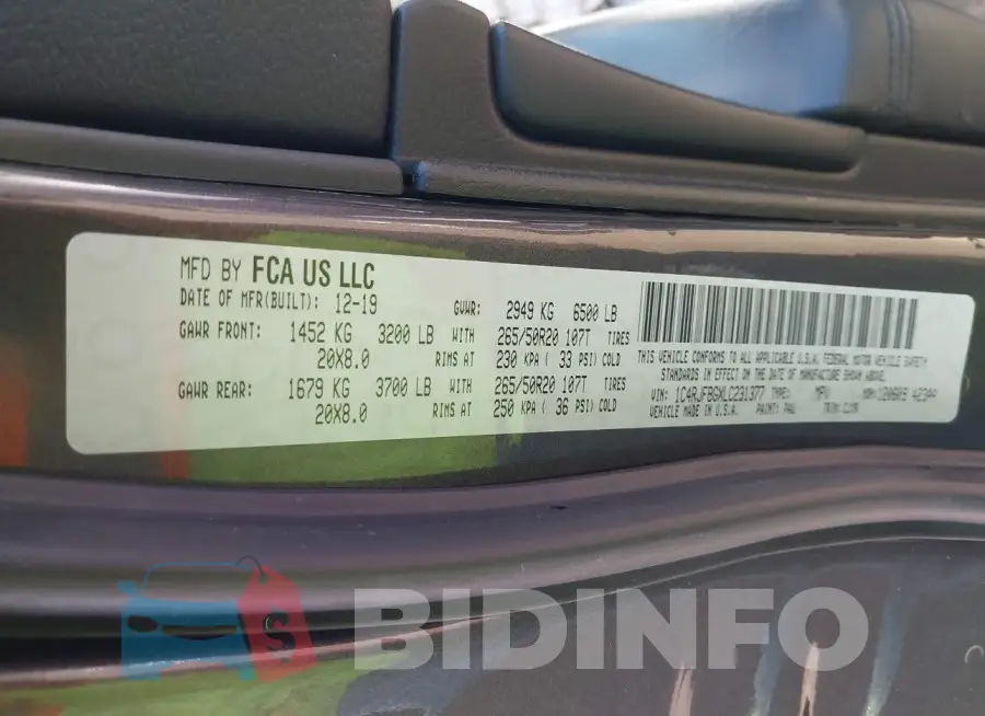 1C4RJFBGXLC231377 Photo# 9