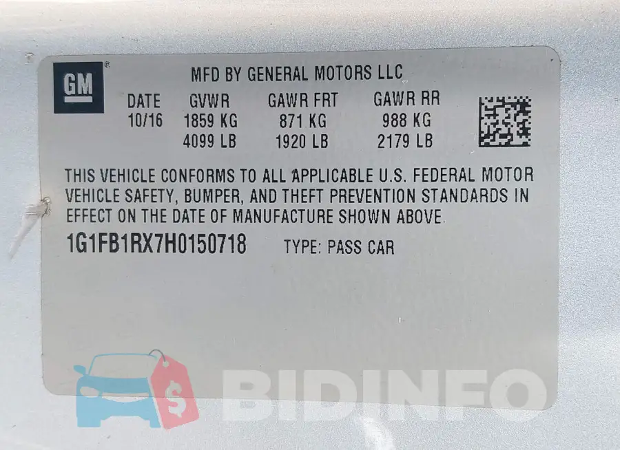 1G1FB1RX7H0150718 Photo# 9