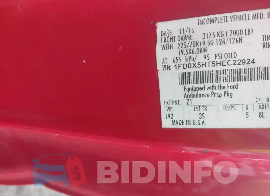 1FD0X5HT5HEC22924 Photo# 8