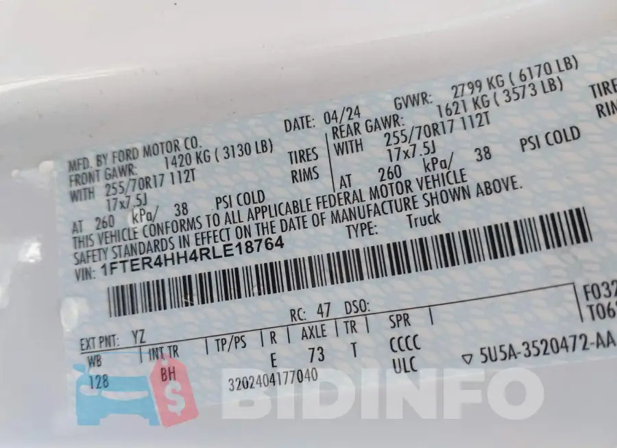 1FTER4HH4RLE18764 Photo# 9