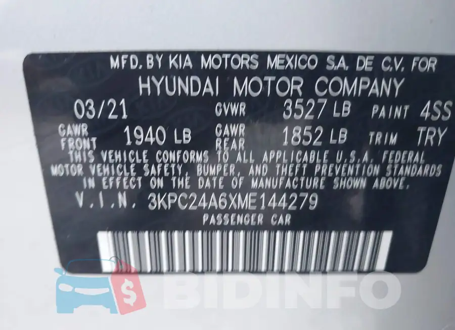 3KPC24A6XME144279 Photo# 9