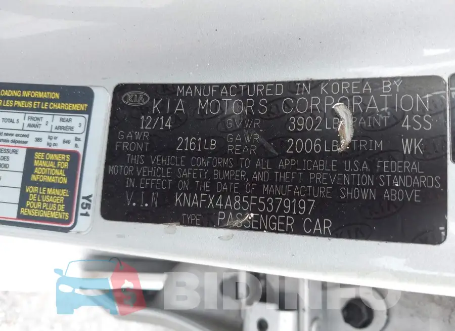 KNAFX4A85F5379197 Photo# 9